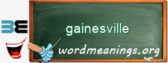 WordMeaning blackboard for gainesville